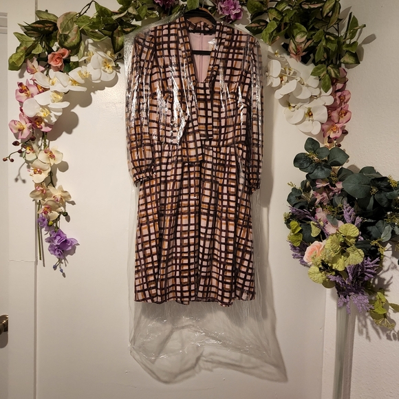 ⚡️⚡️FLASH SALE!!!GAL MEETS GLAM Lindsey Painted Windowpane Tie Neck - Picture 6 of 16